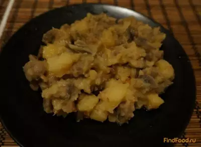 Картофель тушеный с шампиньонами рецепт с фото