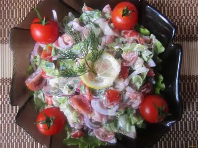 Салат с семгой рецепт с фото