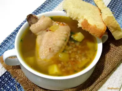 Суп гречневый с куриными крылышками рецепт с фото