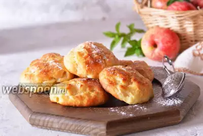 Творожные булочки с яблоками