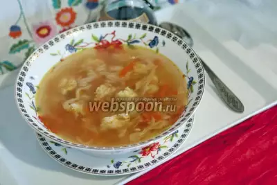Суп томатный с фрикадельками