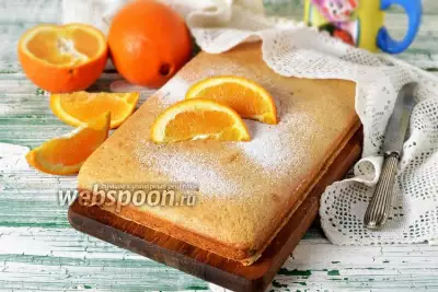 Постный апельсиновый бисквит