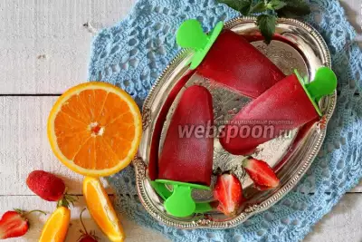 Клубнично-апельсиновый сорбет