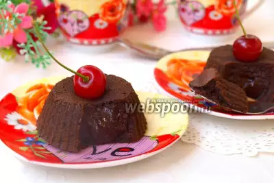 Горячее шоколадное пирожное