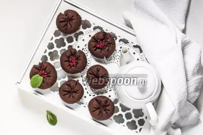 Постное шоколадно вишнёвое печенье