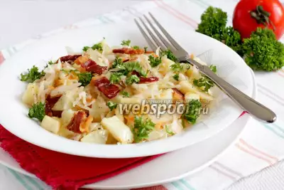 Пикантный картофельный салат с беконом