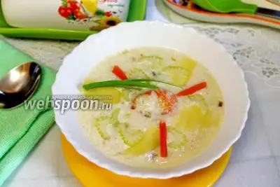 Рыбный суп с картошкой и креветками