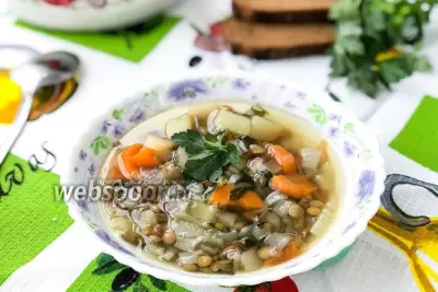 Суп из чечевицы с овощами