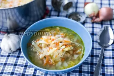 Луковый суп с капустой