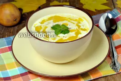 Тыквенный крем-суп с грушами