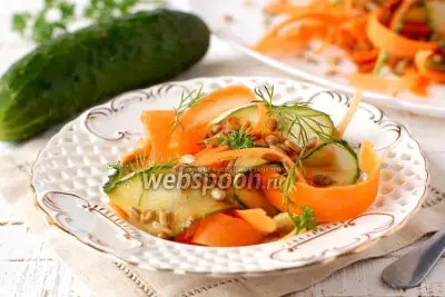 Салат «Фитнес» с огурцом и морковью