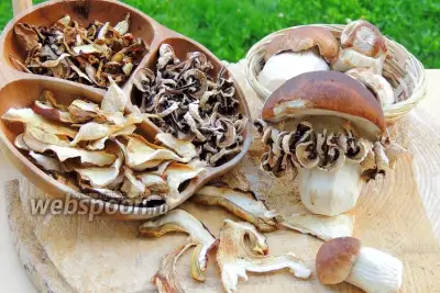 Белые грибы сушёные