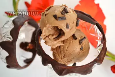 Шоколадное мороженое с кусочками шоколада