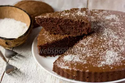 Шоколадно кокосовый кекс crazy cake