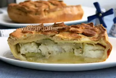Пирог с рыбой и картофелем