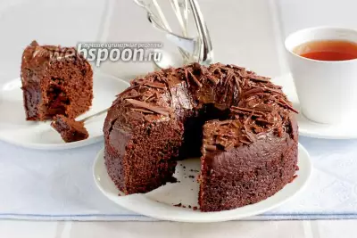 Влажный шоколадный пирог без яиц