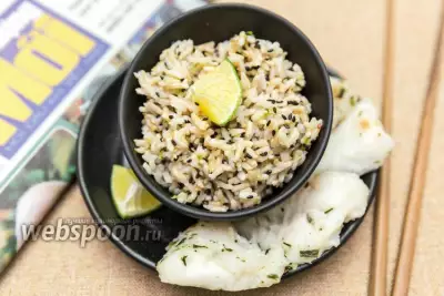 Рис с лаймом и кунжутом
