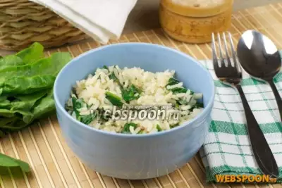 Рис со шпинатом