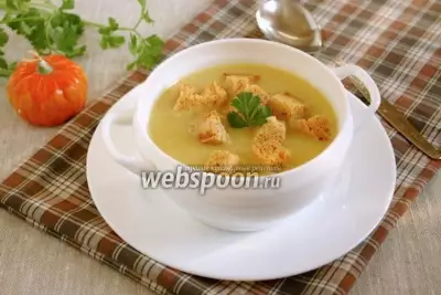 Суп-пюре из тыквы, картофеля и овсяных хлопьев