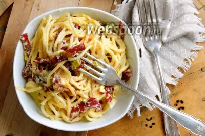 Спагетти карбонара лёгкие
