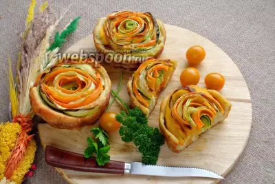 Кексы с овощными спиральками