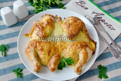 Цыплёнок в сметанно чесночной шубке