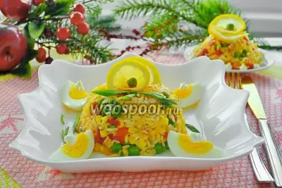 Тёплый салат с овощами и рисом «Краски лета»