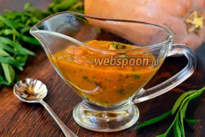 Тыквенный соус с аджикой, перцем, мятой и тархуном