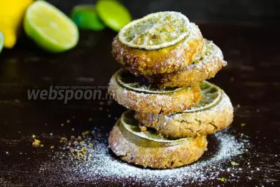 Миндальное печенье с лимонными дольками