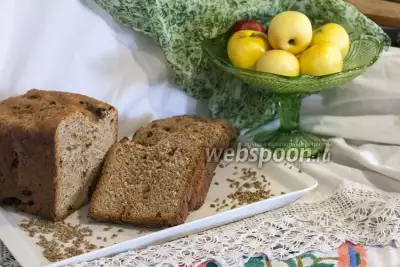 Цельнозерновой хлеб с яблоками в хлебопечке