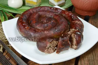 Рубленная печёночная колбаса с чесноком