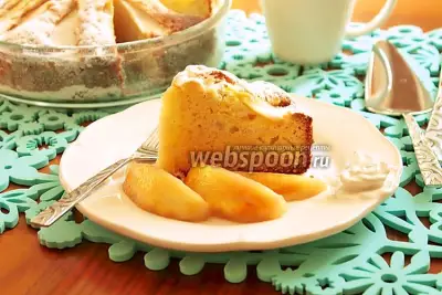Кекс-пирог с персиками