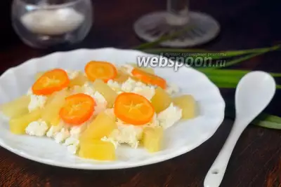 Идеальный завтрак творог с ананасами и кумкватами