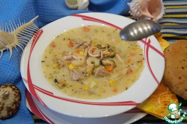 тихоокеанский суп с морепродуктами и тунцом