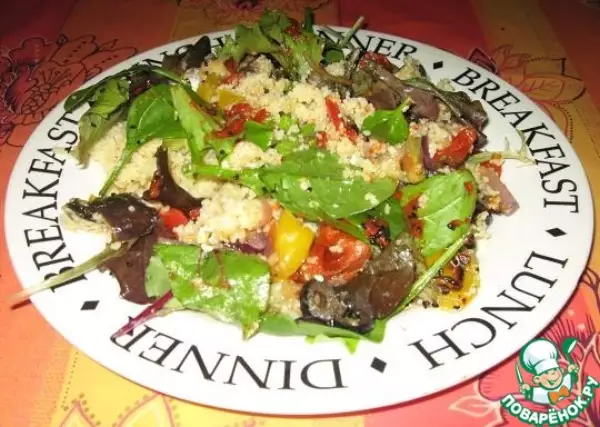 магрибский салат с соусом харисса
