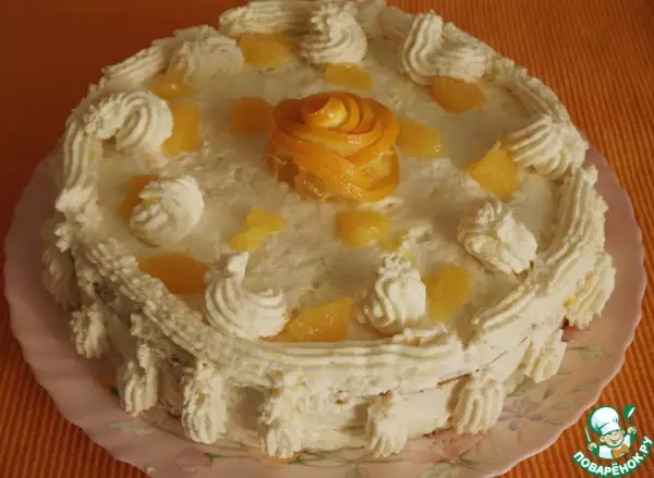 морковно апельсиновый пирог торт рыжий львенок