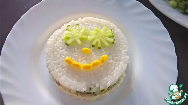 салат веселый снеговик с тунцом