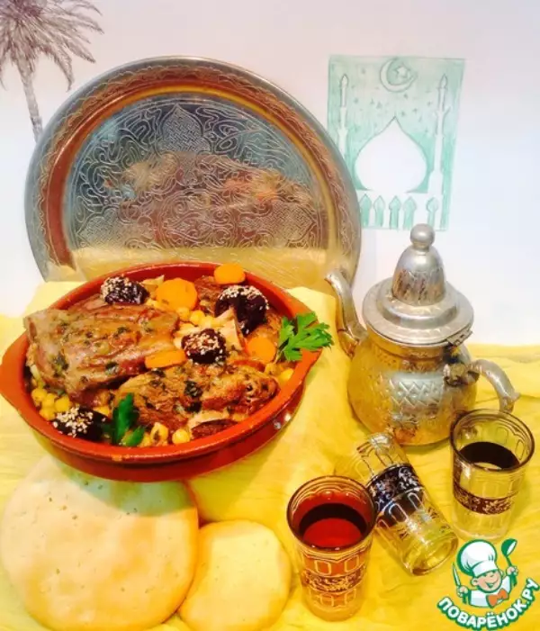 баранина по мароккански с черносливом магхриби