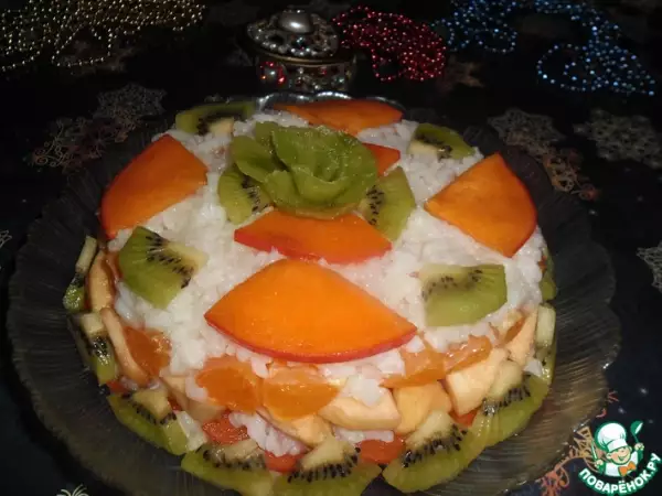 фруктовый салат под сугробом
