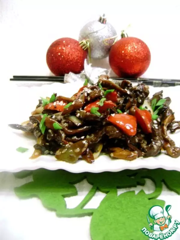 грибной салат на китайский лад