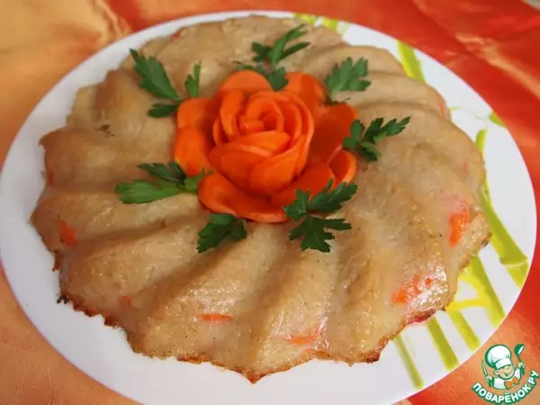 капустный кекс пирог с морковной прослойкой