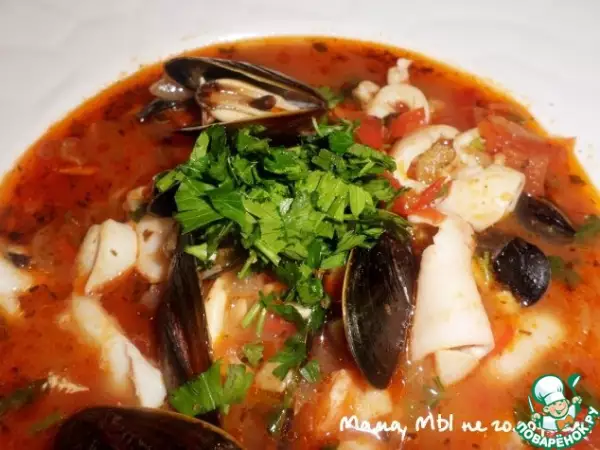томатный суп с морепродуктами качука