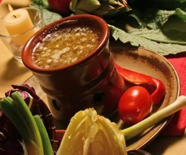пьемонтский масляный соус для овощей bagna cauda