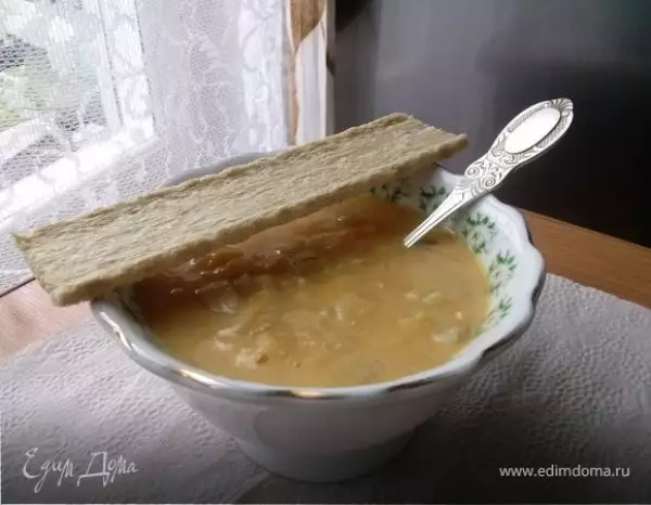 крем суп с красной чечевицей и кукурузой