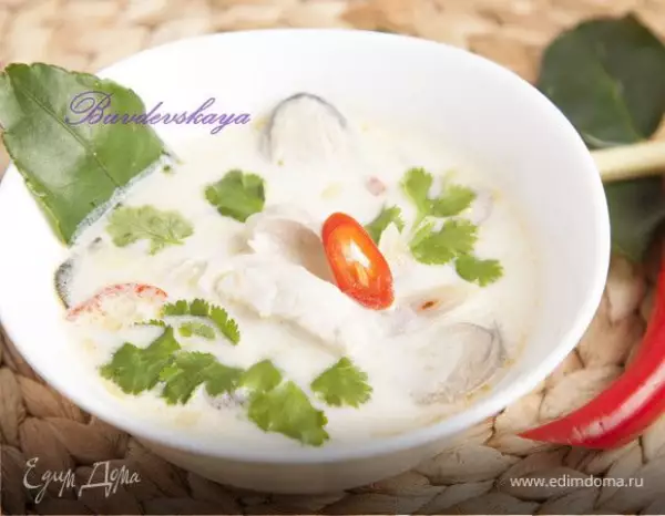 настоящий тайский суп том ка гай tom kha gai