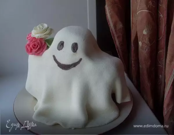 торт кекс дружелюбное привидение на хэллоуин