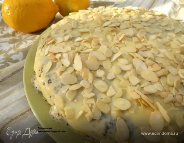 маковый блинный пирог с лимонно лаймовым курдом кёрдом