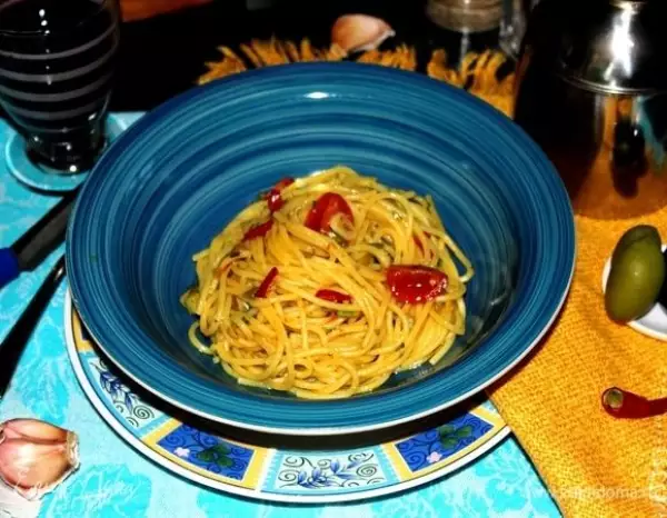 спагетти альо ольо пеперончино