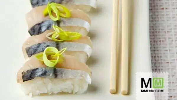 шиме саба суши с маринованной скумбрией