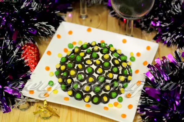 салат к новогоднему столу 2015 оливковый шар